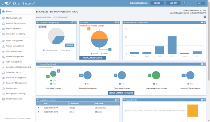 ekran-system dashboard